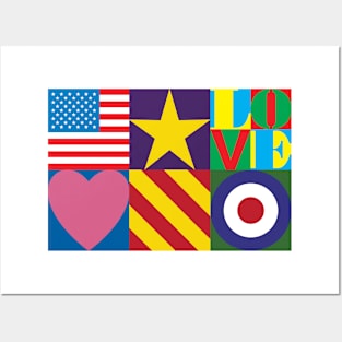 Pop Art Symbols - USA Posters and Art